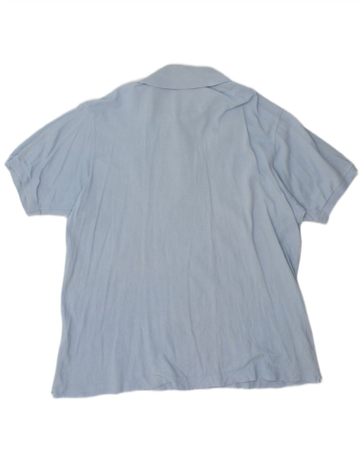 LACOSTE Mens Polo Shirt Size 7 2XL Blue Cotton