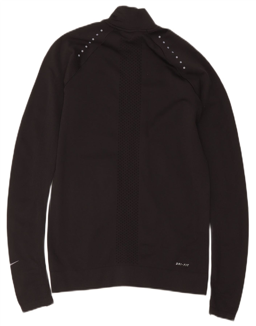 Nike Dame Dri Fit træningsdragt Topjakke UK 10 Lille sort nylon