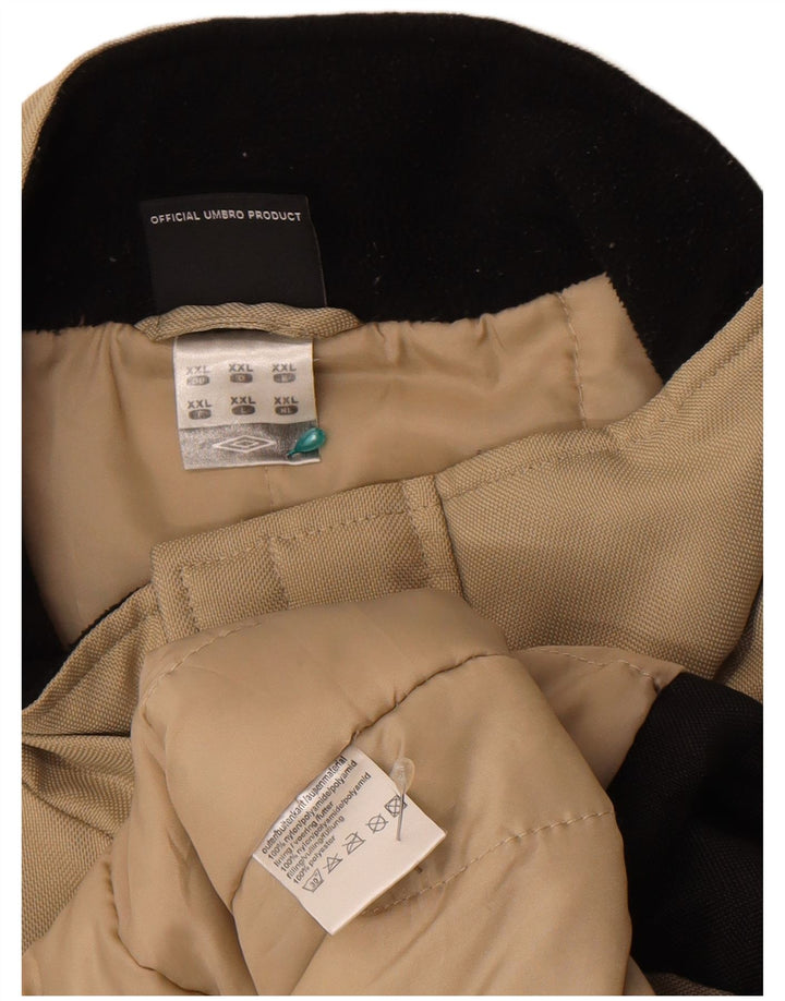 Umbro Dame Windbreaker Jacket UK 44 2XL Beige Colourblock Nylon
