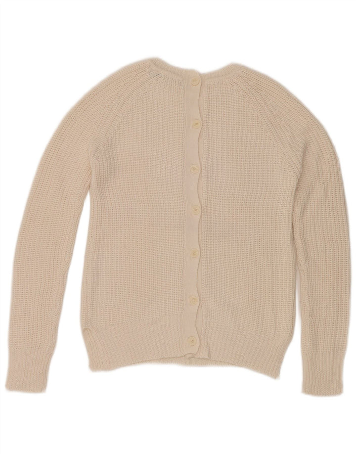 Zara Dame Cardigan Sweater UK 14 Large Off White