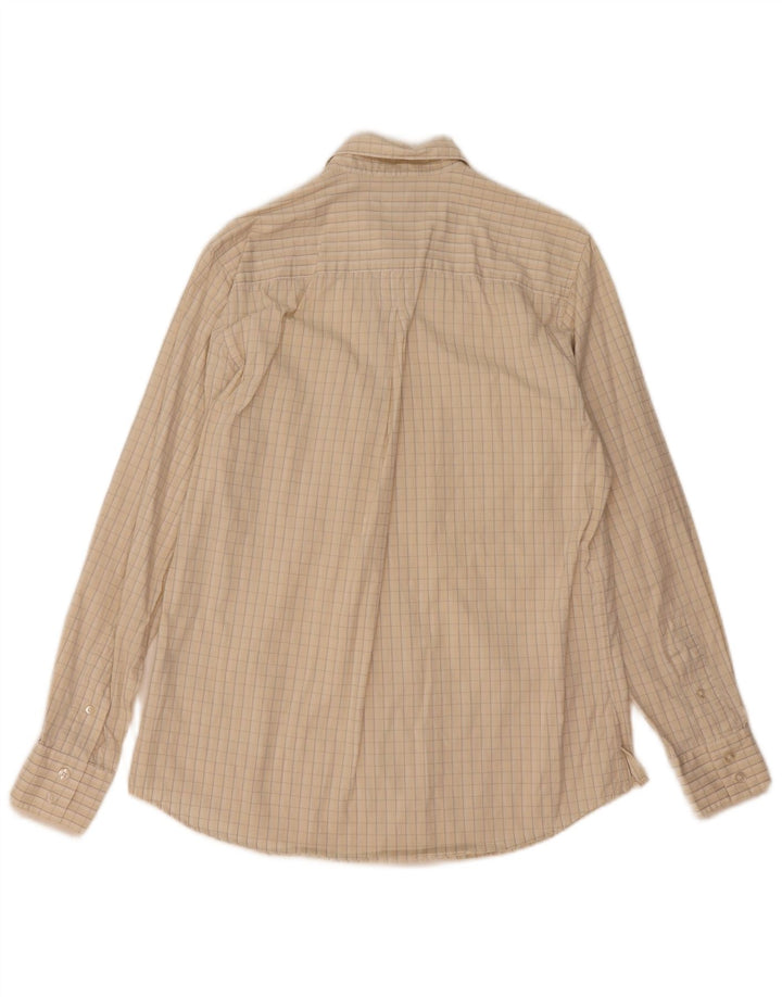 Timberland herreskjorte lille beige ternet bomuld