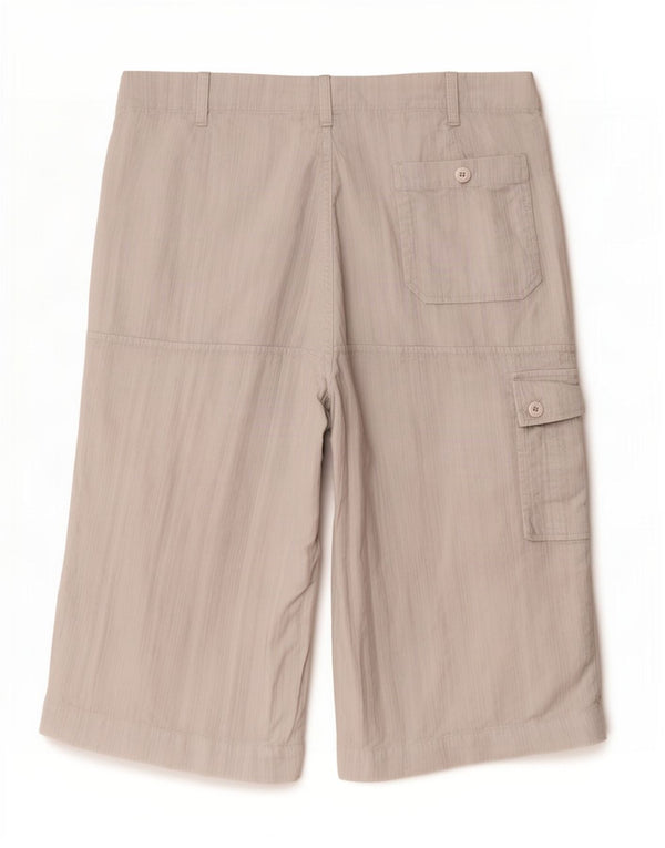 Trussardi Womens Cargo Bermuda Shorts IT 46 Large W32 Grey Cotton
