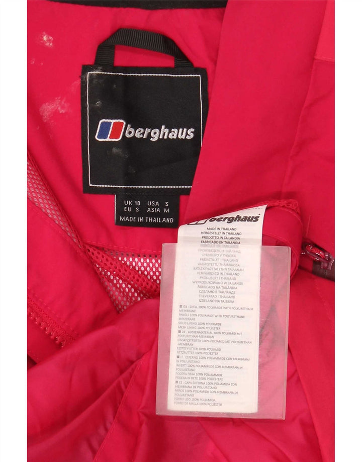 Berghaus Regnjakke med hætte til kvinder UK 10 Lille Pink Polyamid