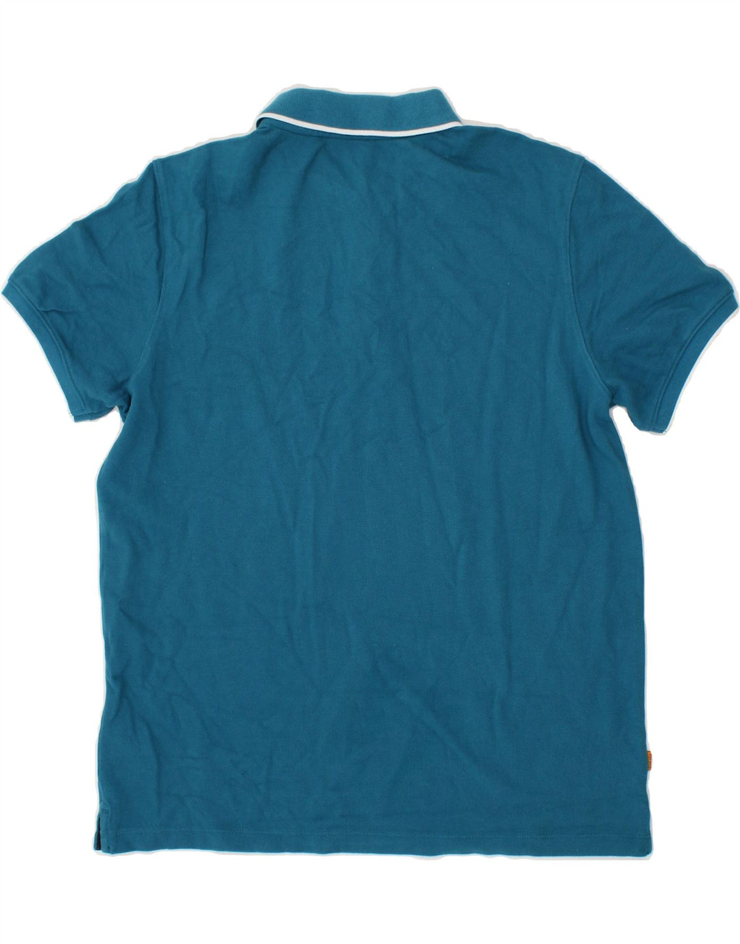 TIMBERLAND Mens Regular Fit Polo Shirt Medium Blue Cotton Vintage Timberland and Second-Hand Timberland from Messina Hembry 