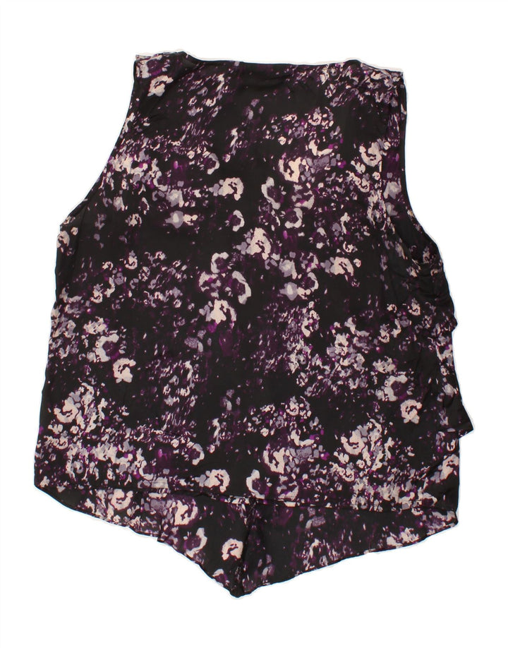 DKNY Womens Sleeveless Blouse Top UK 16 Large Purple Polyester Vintage Dkny and Second-Hand Dkny from Messina Hembry 