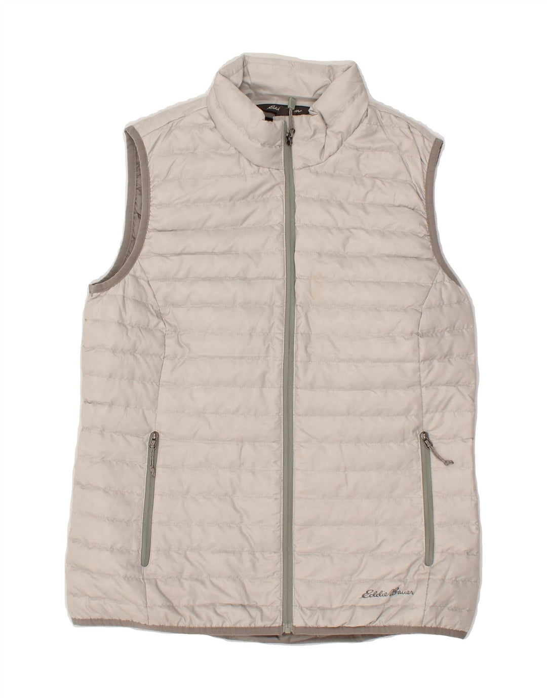 EDDIE BAUER Womens 700 Padded Gilet UK 6 XS Grey Polyester Vintage Eddie Bauer and Second-Hand Eddie Bauer from Messina Hembry 