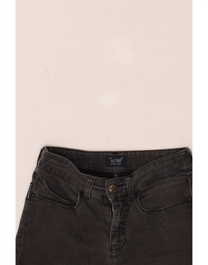 ARMANI Womens Skinny Jeans W26 L29  Grey Cotton Vintage Armani and Second-Hand Armani from Messina Hembry 