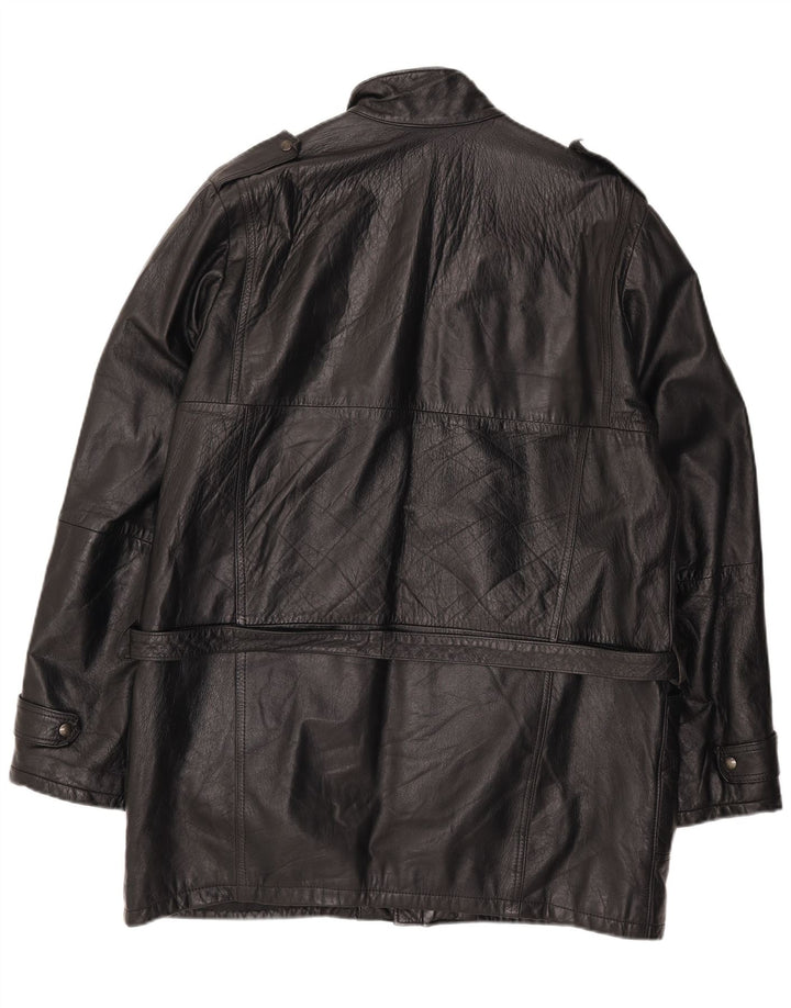 Vintage herre læderfrakke UK 42 XL sort læder