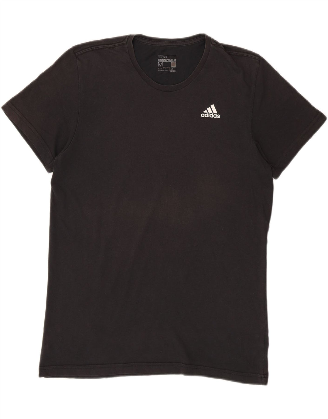 Adidas Herre Climalite T-Shirt Top Medium Sort Bomuld