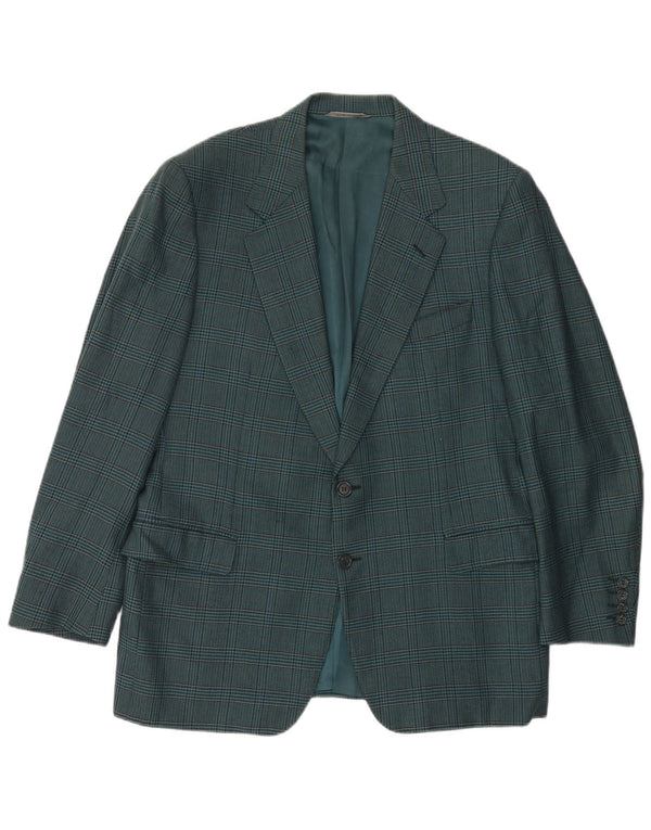 CANALI Herre 2-knaps blazerjakke IT 52 XL Blå Houndstooth Uld