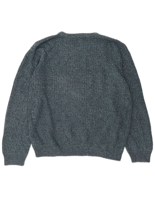 Marks & Spencer Herre Boat Neck Jumper Sweater XL Blå Akryl