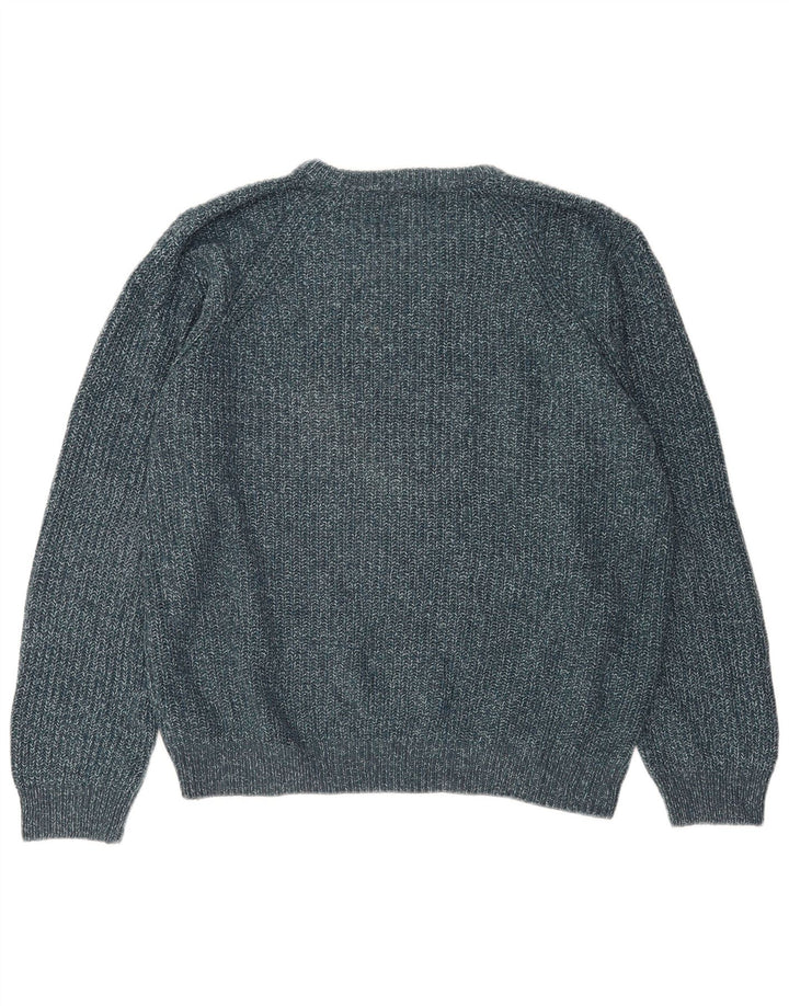 Marks & Spencer Herre Boat Neck Jumper Sweater XL Blå Akryl