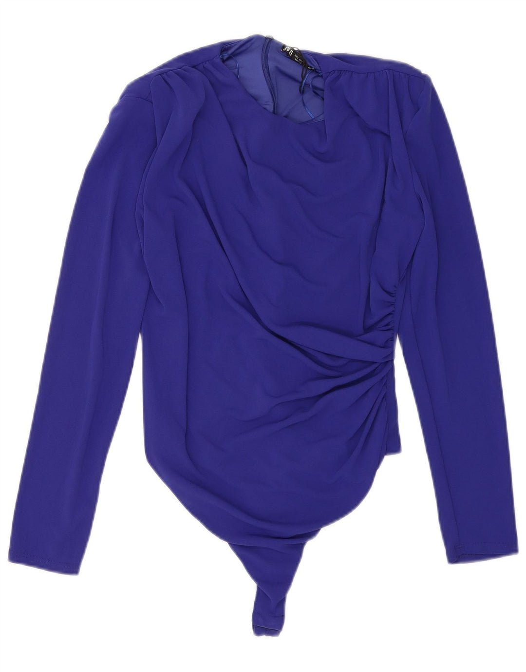 Zara langærmet bodysuit til kvinder UK 14 Stor marineblå polyester