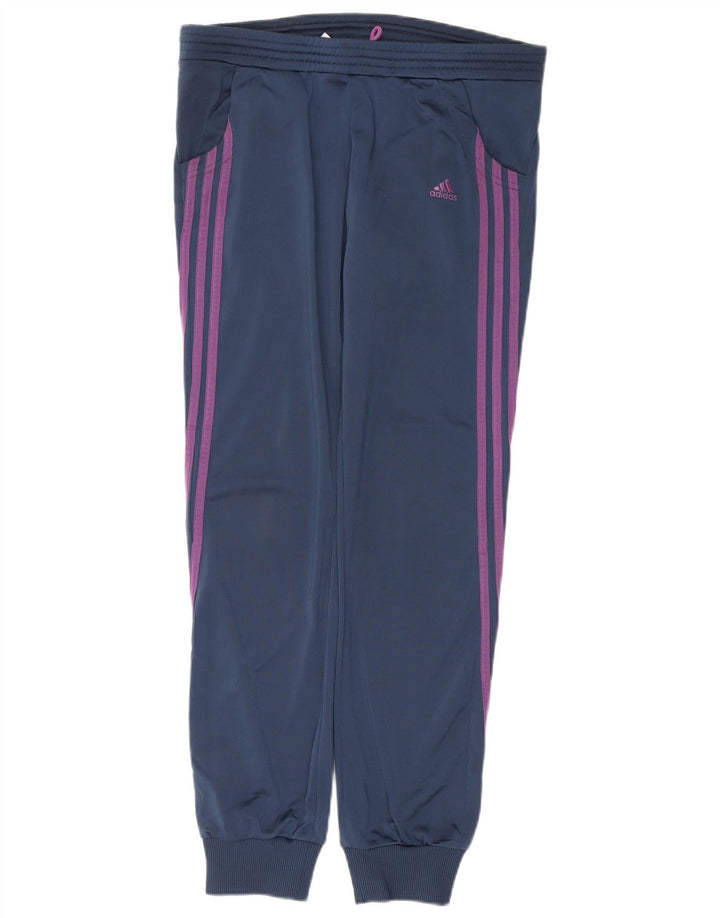 ADIDAS Træningsdragt til kvinder Joggers UK 10 Small Navy Blue Polyester