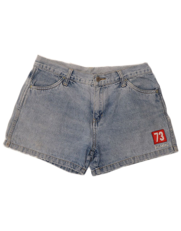 Billabong Girls Denim Shorts 11-12 år W32 Blå Bomuld