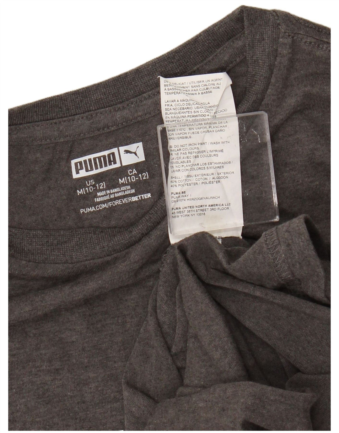 Puma piger grafisk t-shirt top 10-11 år medium grå bomuld