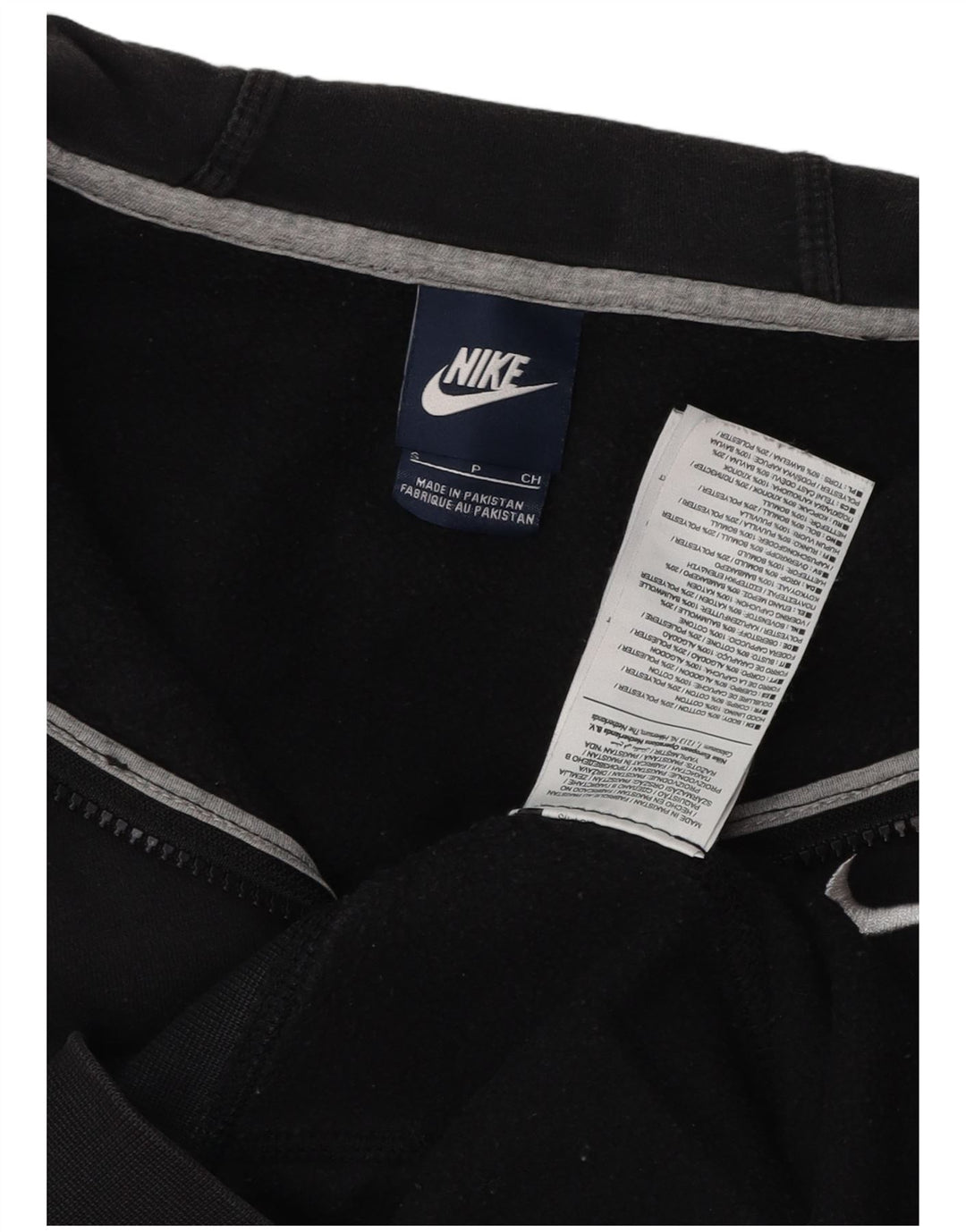 Nike Hættetrøje med lynlås til mænd, lille sort bomuld