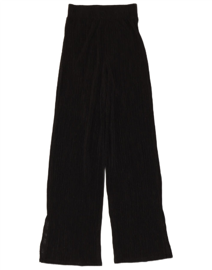 Zara Dame Se Through Wide Leg Bukser Small W24 L31 Sort