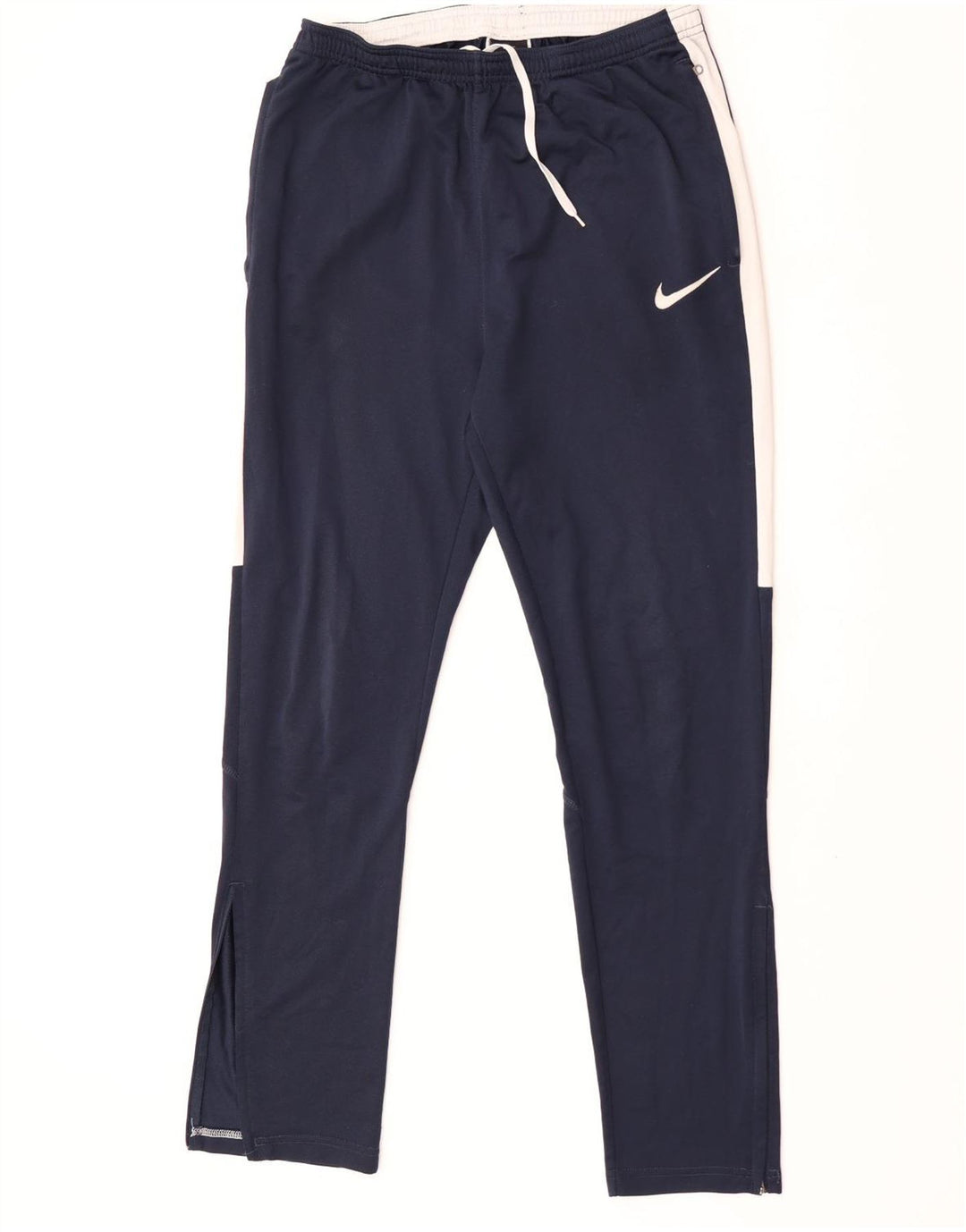 Nike Herre Dri Fit træningsdragt Bukser Large Navy Blue Colourblock Polyester