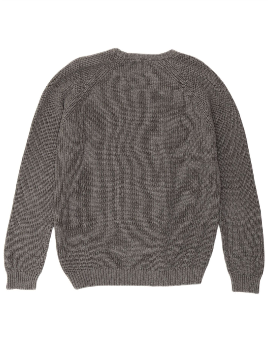 Zara Herre sweater med rund hals, mellemgrå bomuld