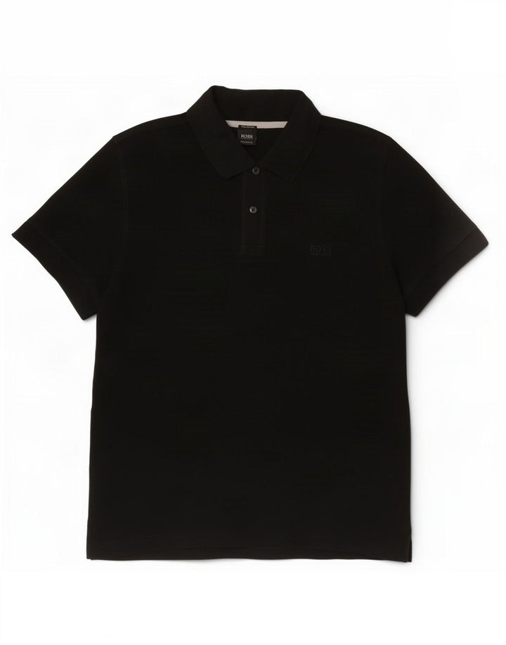 Hugo Boss Herre Regular Fit Polo Shirt XL Sort Bomuld
