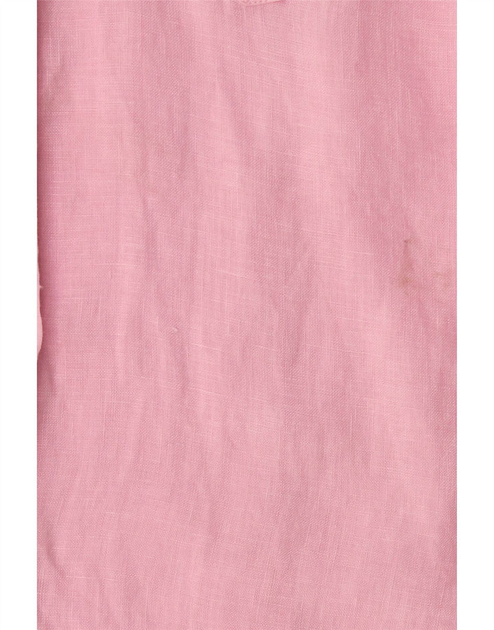 NORTH SAILS Kortærmet skjorte til kvinder UK 14 Medium Pink Linen