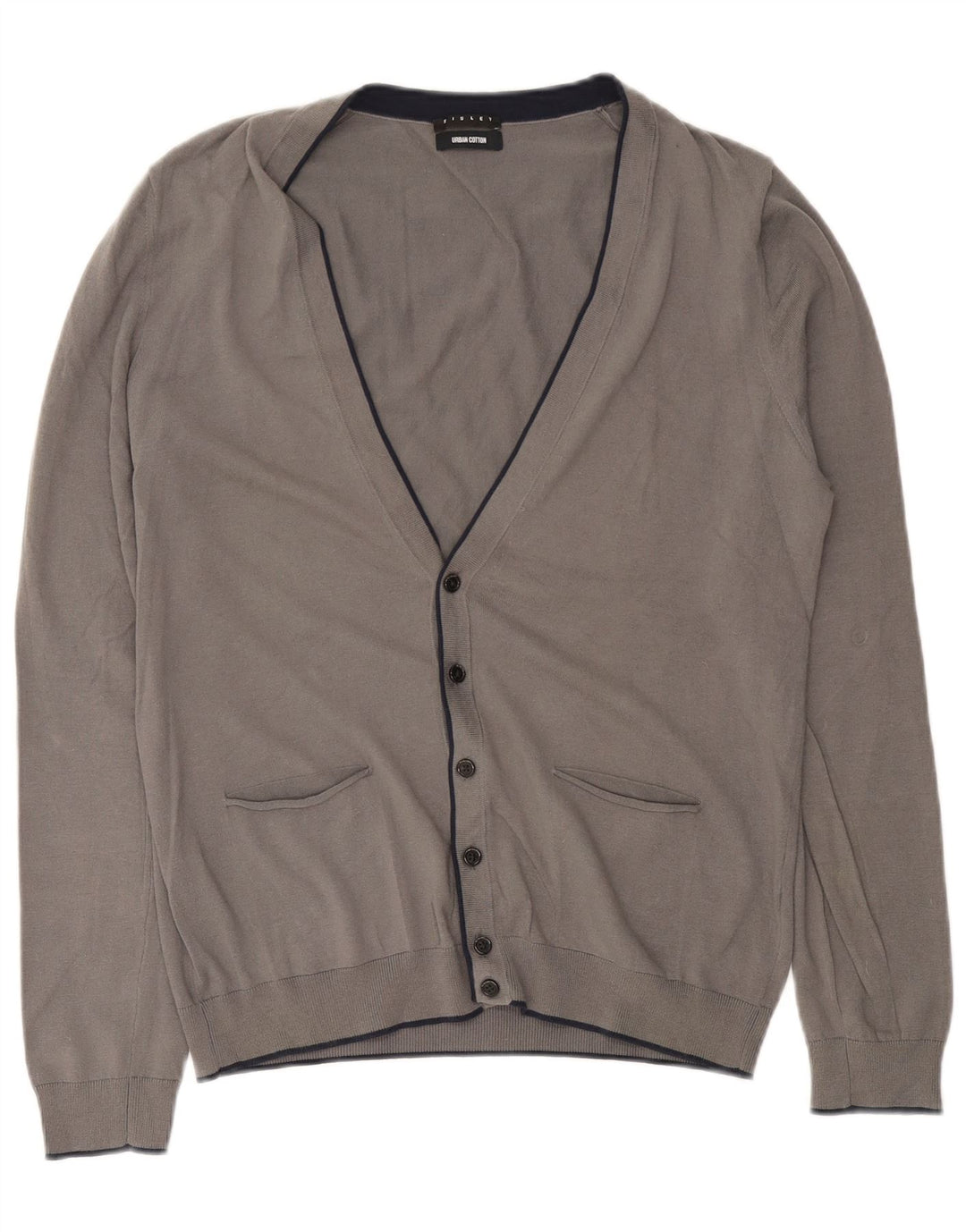 Sisley Herre Cardigan Sweater Stor Grå Bomuld