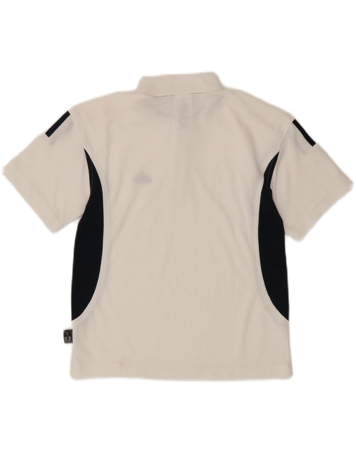Adidas Boys Climalite Polo Shirt 7-8 år Hvid Colourblock Polyester