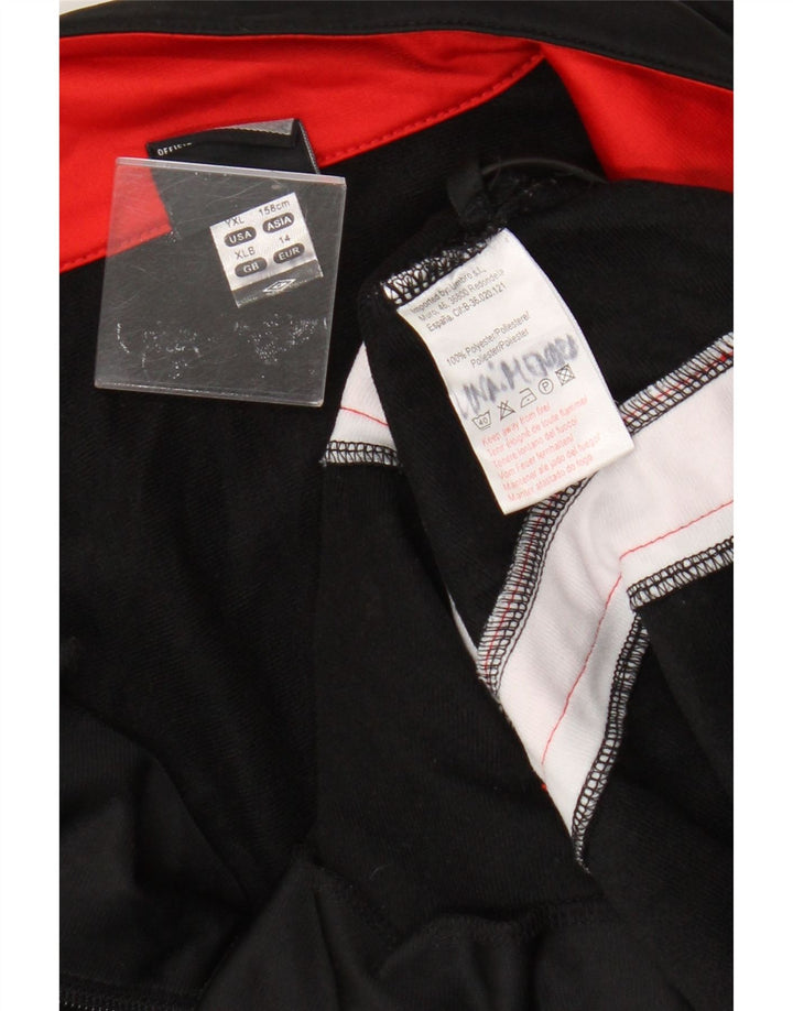Umbro Boys Tracksuit Topjakke 13-14 år XL Sort Colourblock Polyester
