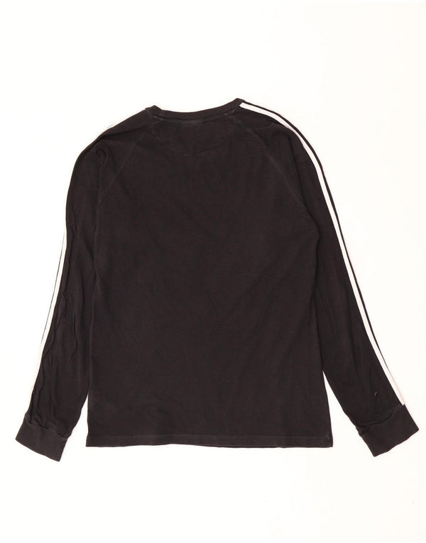 Adidas Mens Graphic Top Long Sleeve Medium Black Cotton
