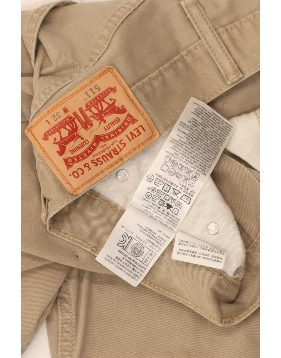 Levi's Herre 511 Casual Shorts W32 Medium Beige Bomuld