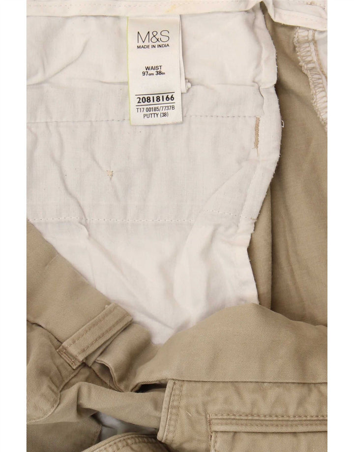Marks & Spencer Herre Chino Shorts W38 XL Beige Bomuld