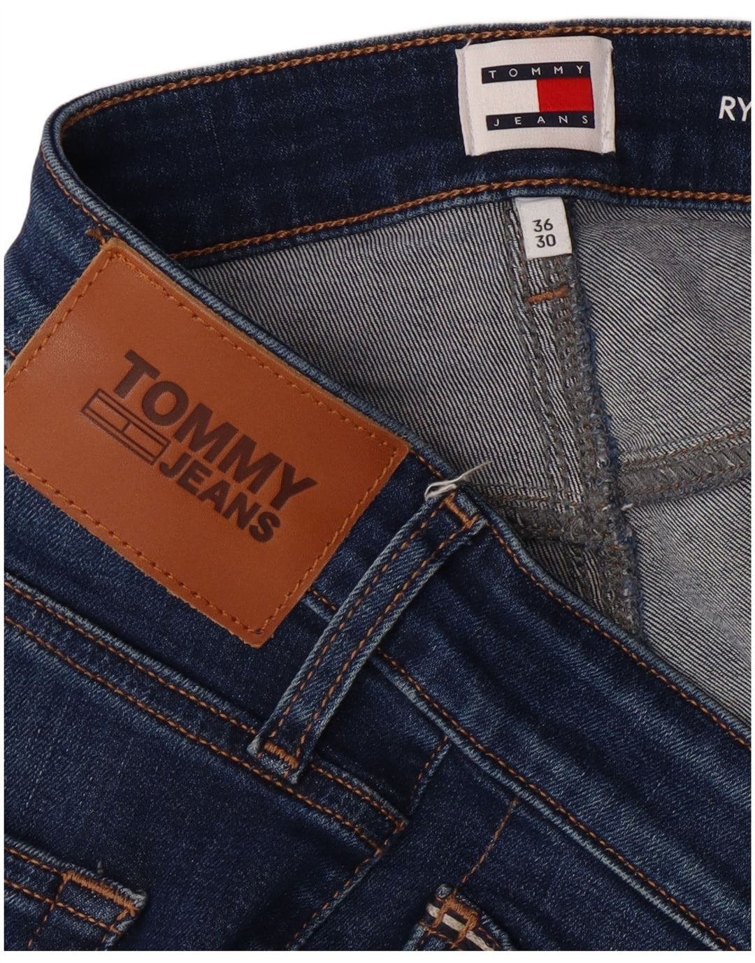 TOMMY HILFIGER Herre Ryan Regular Fit Straight Jeans W36 L30 Blå Bomuld