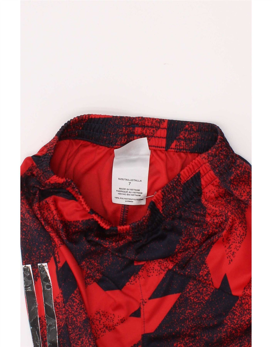 Adidas Boys Climalite Sportshorts 6-7 År Rød Geometrisk Polyester
