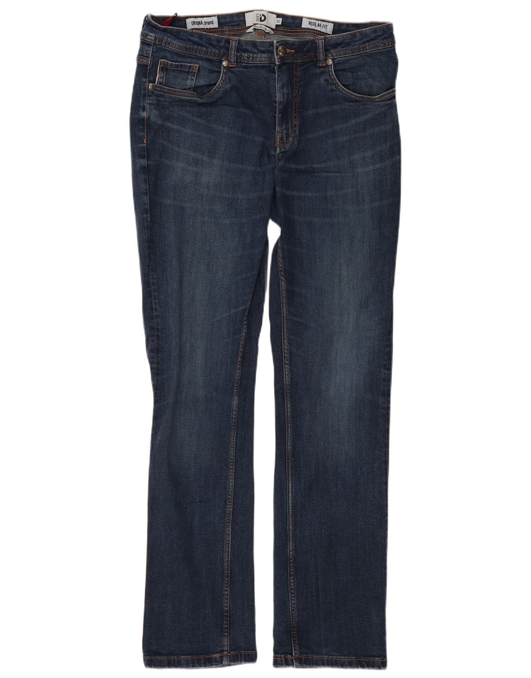 Dacks Herre Regular Straight Jeans IT 50 Large W34 L32 Blue Cotton