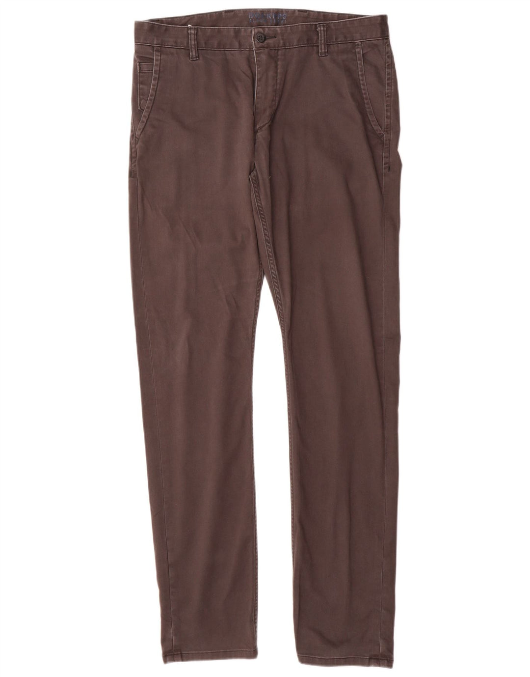 DOCKERS Slim Chino-bukser til mænd W34 L34 Grå bomuld