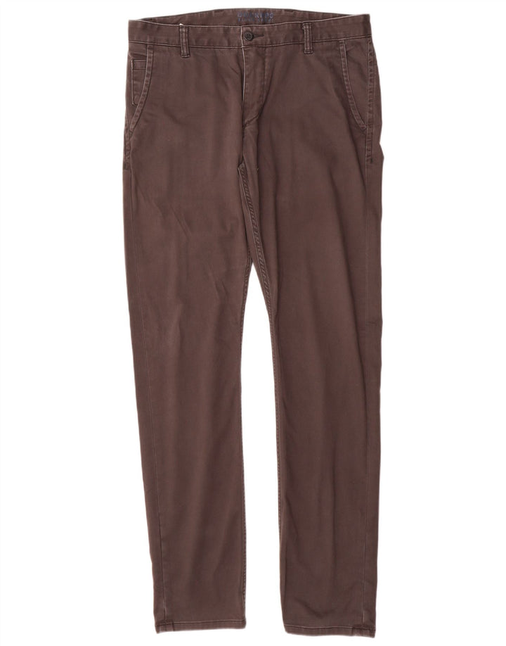 DOCKERS Slim Chino-bukser til mænd W34 L34 Grå bomuld