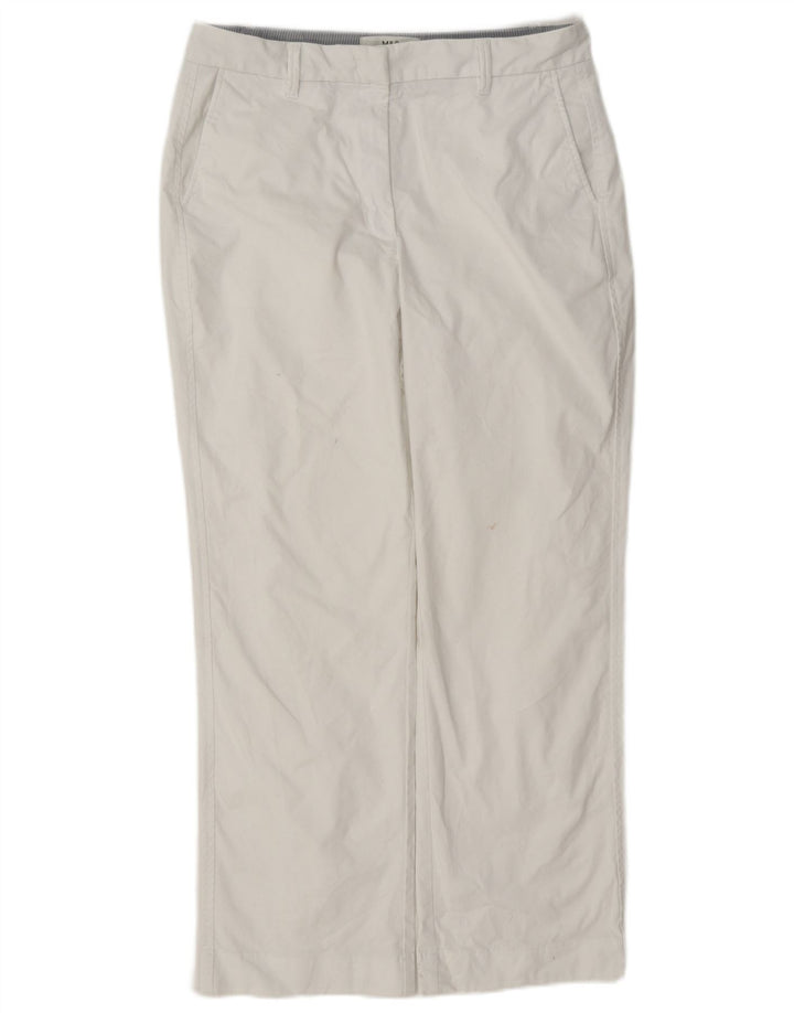 Marks & Spencer Lige Chinobukser til kvinder UK 12 Medium W30 L28 Hvid