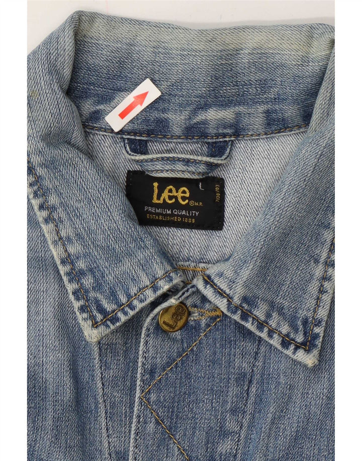 Lee Herre Rider Denim Jacket UK 40 Large Blue Cotton