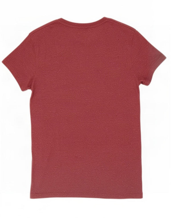 Jack Wills Herre T-shirt Top Medium Rød Flecked Bomuld