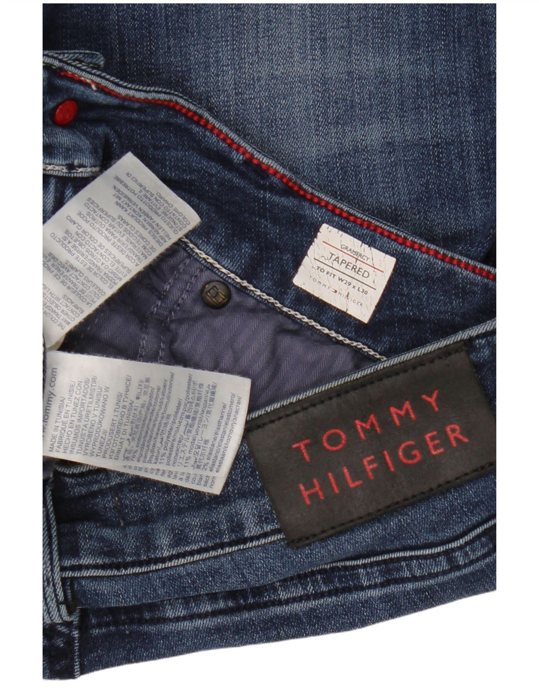 TOMMY HILFIGER Kvinder Gramercy Tapered Jeans W29 L30 Blå Bomuld