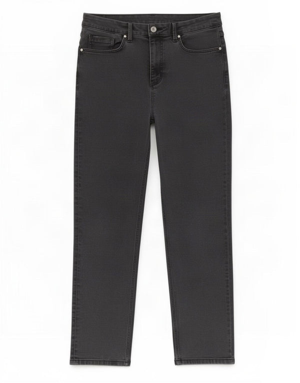 Marks & Spencer Womens Crop Straight Jeans UK 14 Large W30 L26 Grå