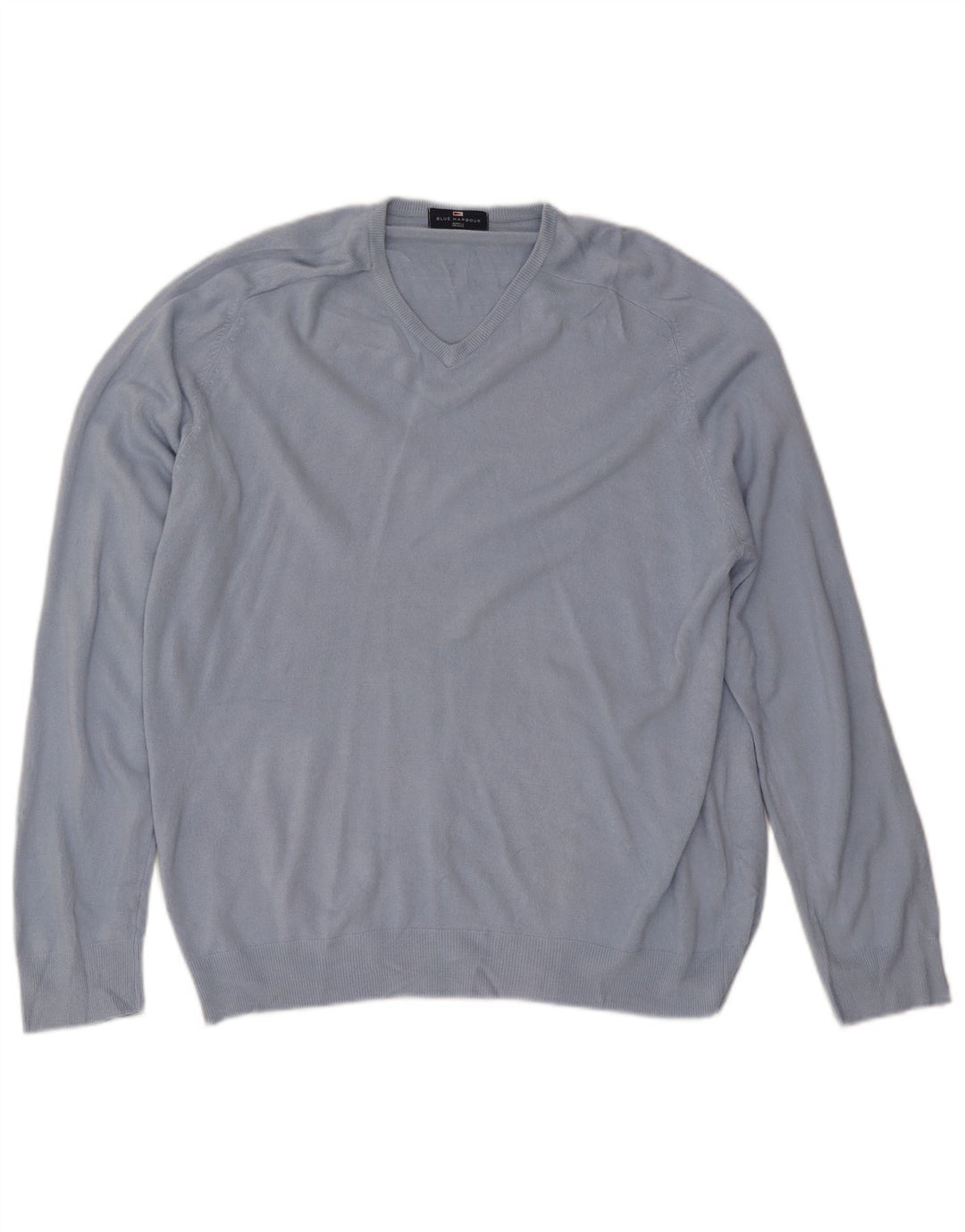 Marks & Spencer Herre Blue Harbor V-hals sweater XL Blå Akryl