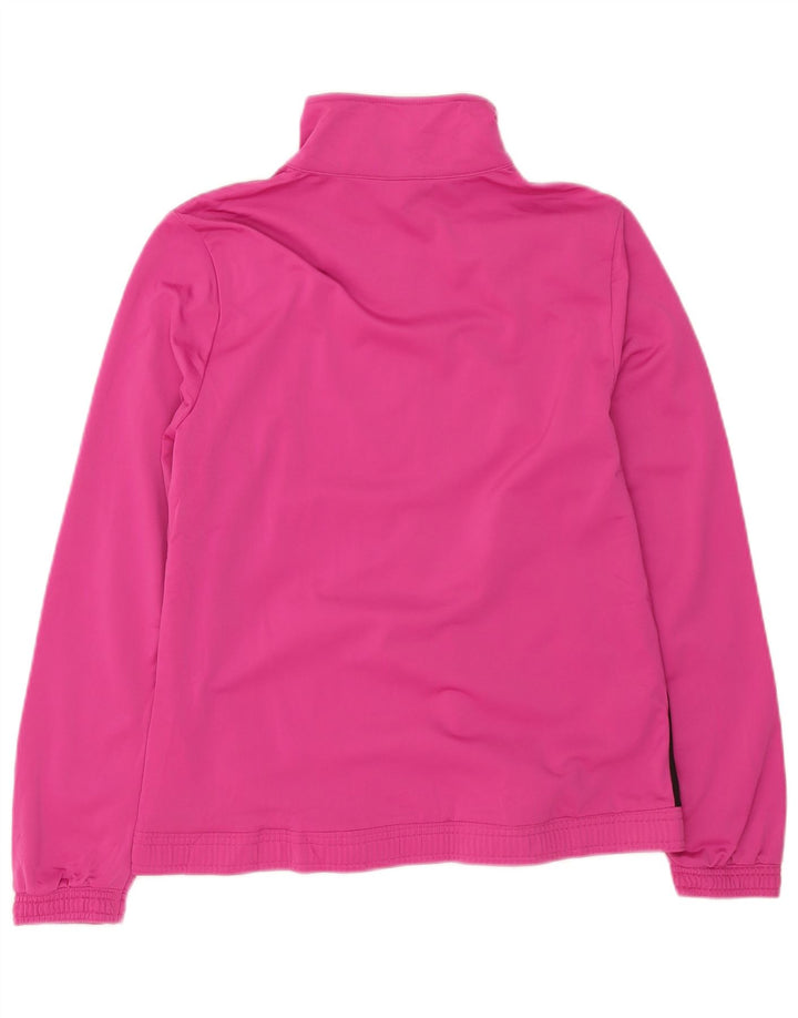 Puma træningsdragt topjakke til kvinder UK 16 Large Pink Colourblock Polyester