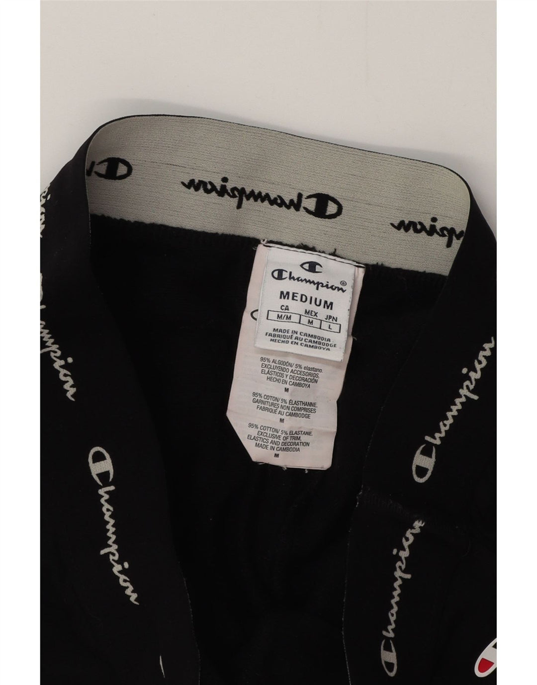 CHAMPION Grafisk træningsdragtbukser til kvinder, joggere UK 14 Medium Black