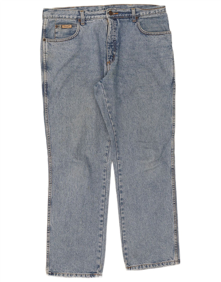 Wrangler Herre Texas Straight Jeans W36 L30 Blå Bomuld