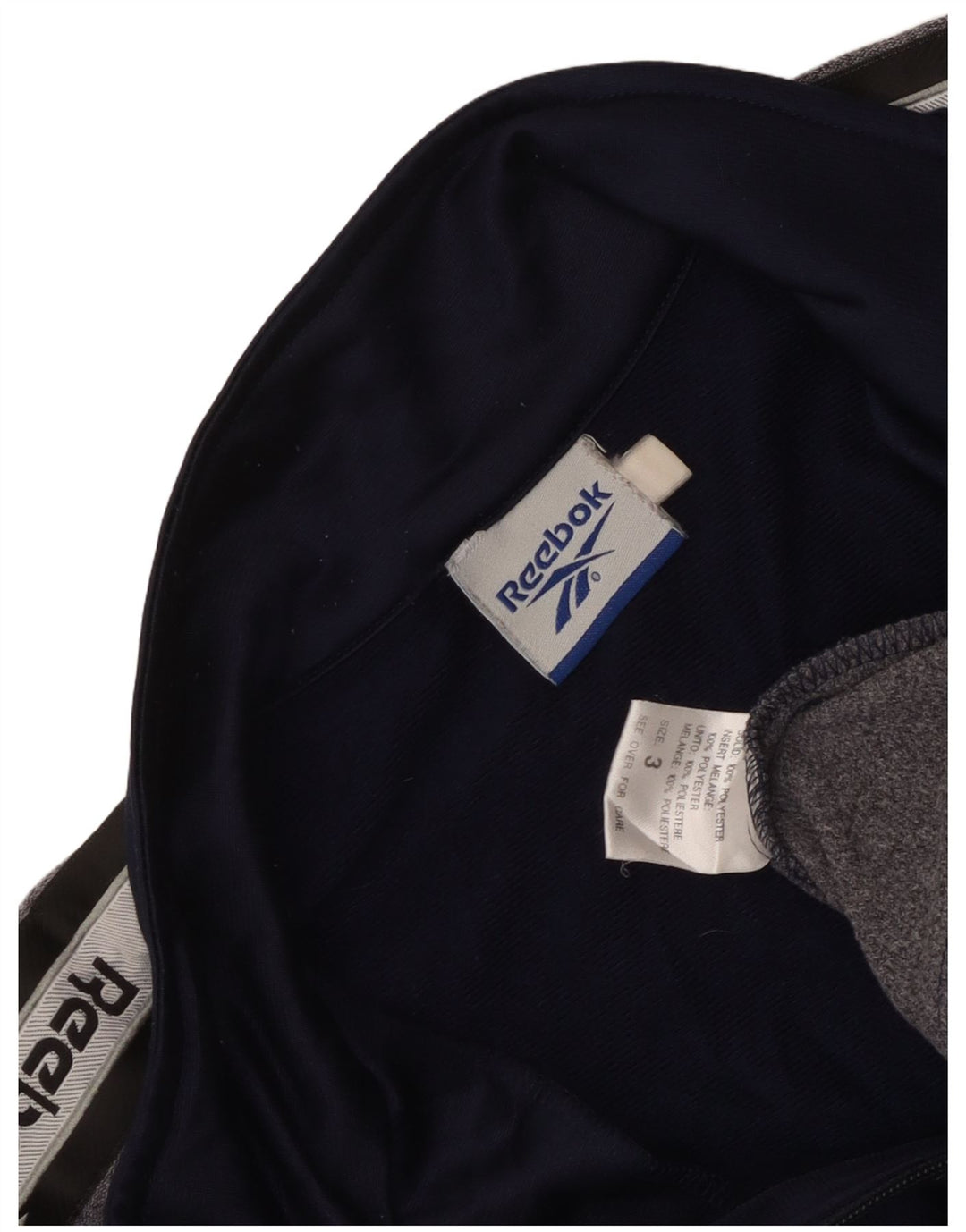 Reebok Herre grafisk træningsdragt Topjakke Stor Marineblå Colourblock