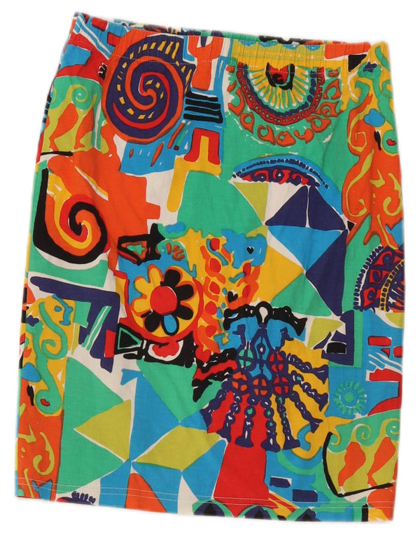 Vintage lige nederdel til kvinder IT 42 Medium W26 Flerfarvet