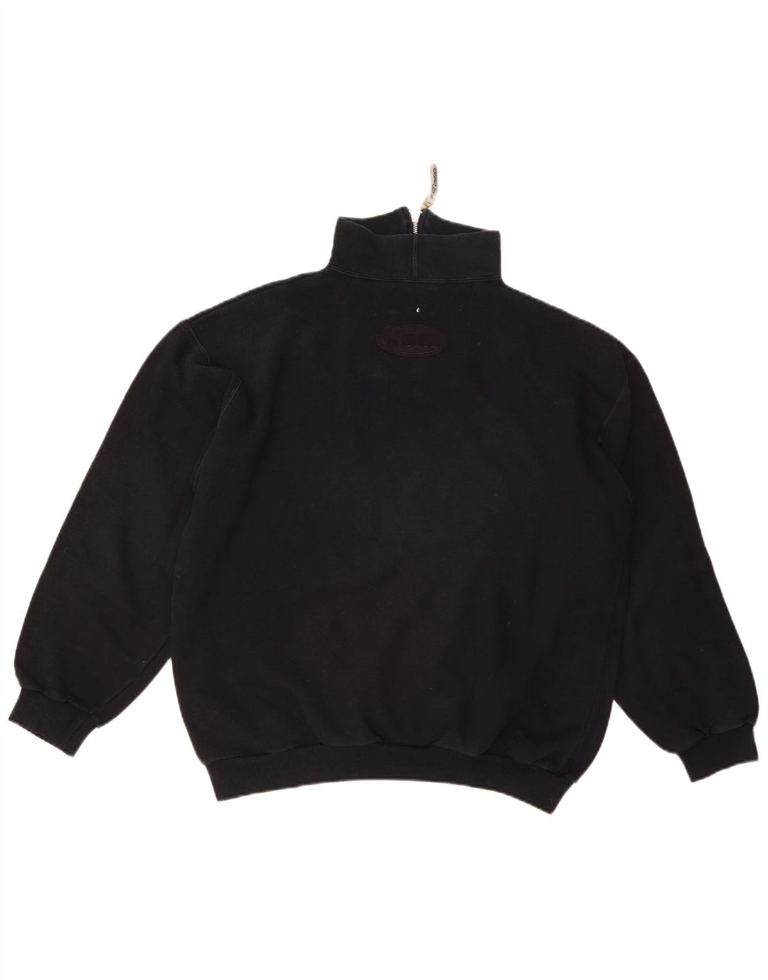 SEVEN 7 Herre grafisk lynlås-hals sweatshirt jumper stor marineblå bomuld