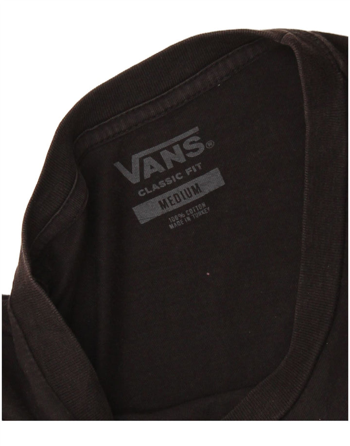VANS Herre Classic Fit Grafisk T-Shirt Top Medium Sort